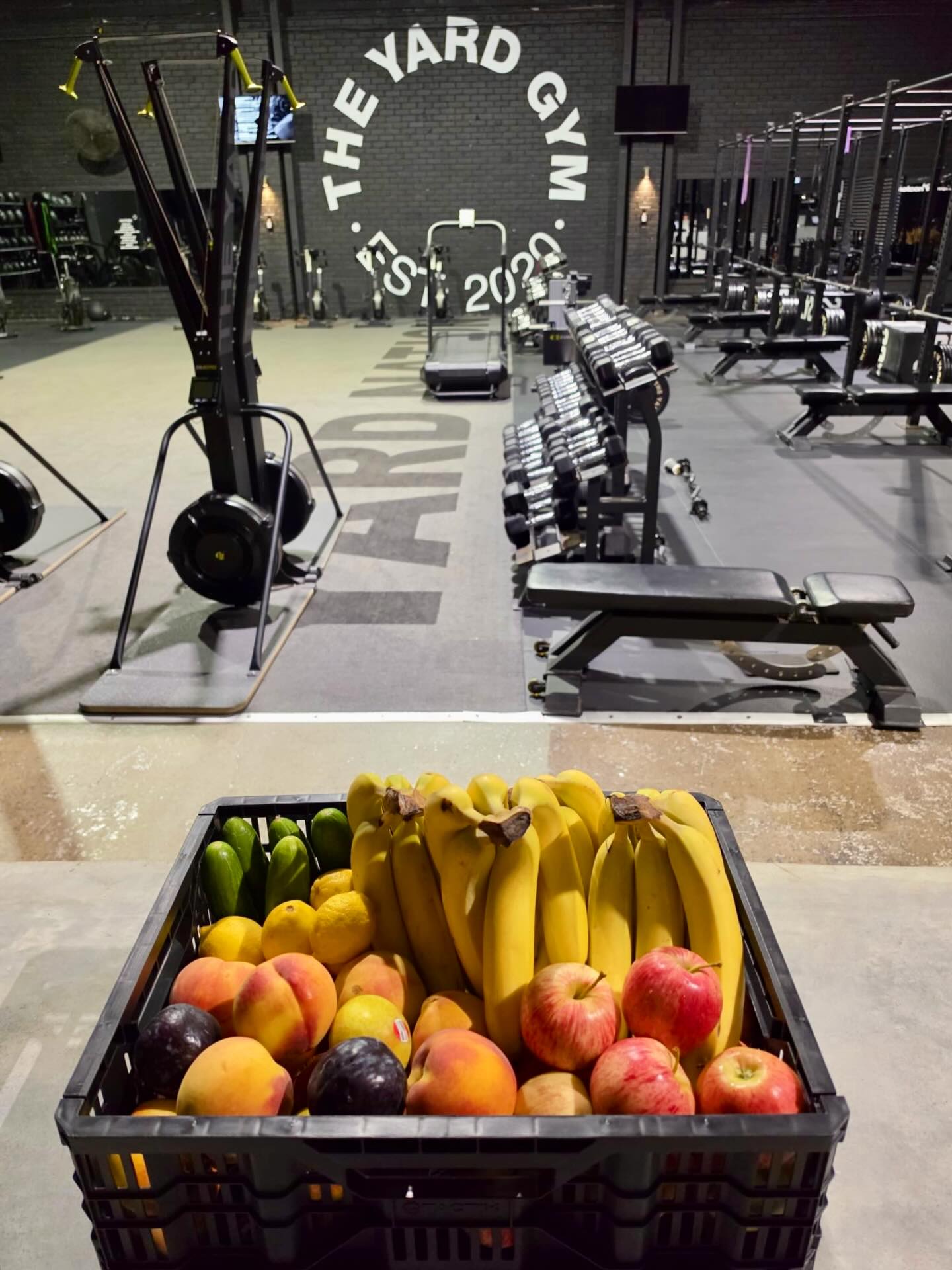Fruit drop delivered to The Yard Gym training floor